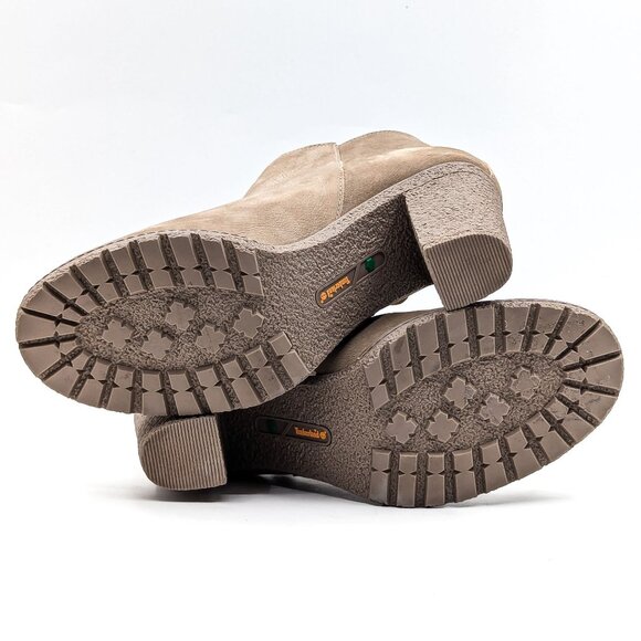 Timberland Women Tillson Lug Sole Light Taupe Nubuck Ankle Boots size 8.5 - Picture 5 of 12